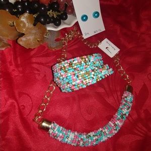 🆕 multicolored bead necklace..neb13